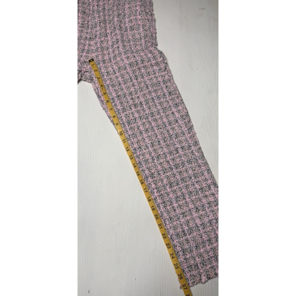 Drew House Boucle Tweed Woven Pink Plaid Pants Women's SZ Med Justin Bieber - Picture 10 of 10